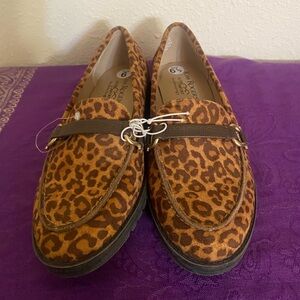 Kim Rogers Leopard Print Loafers